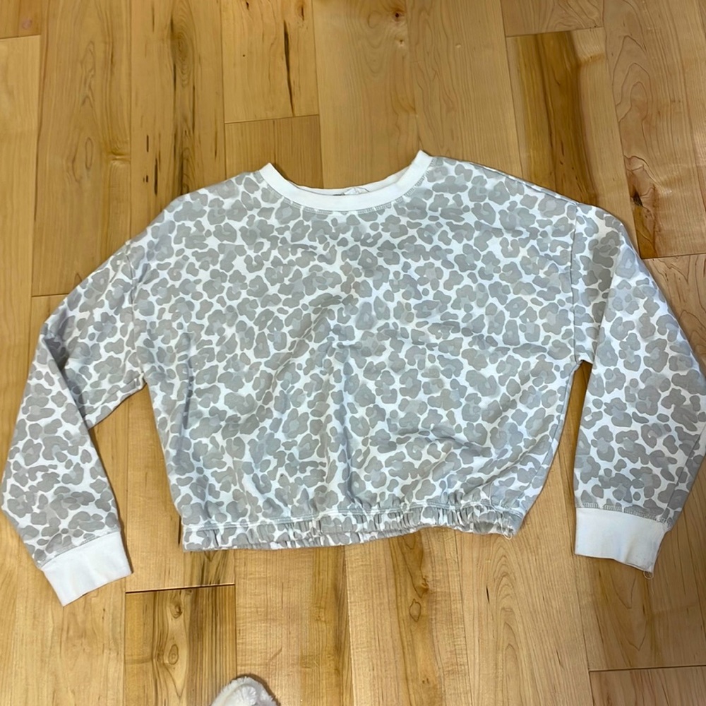 Hippie rose girls large sweatshirt animal print